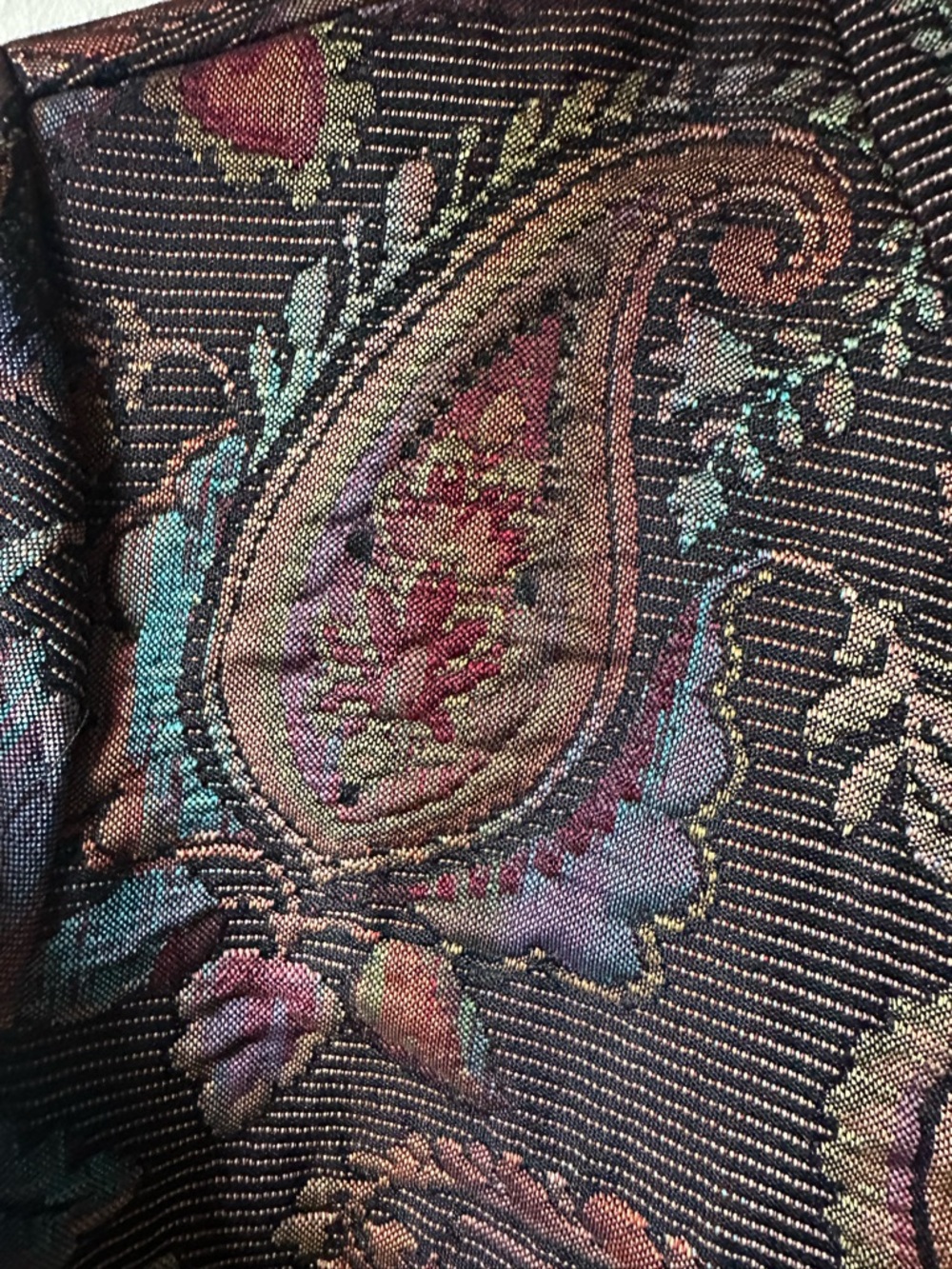 Womens Paisley Pattern Button-Front Jacket - Multicolor - Picture 3 of 4